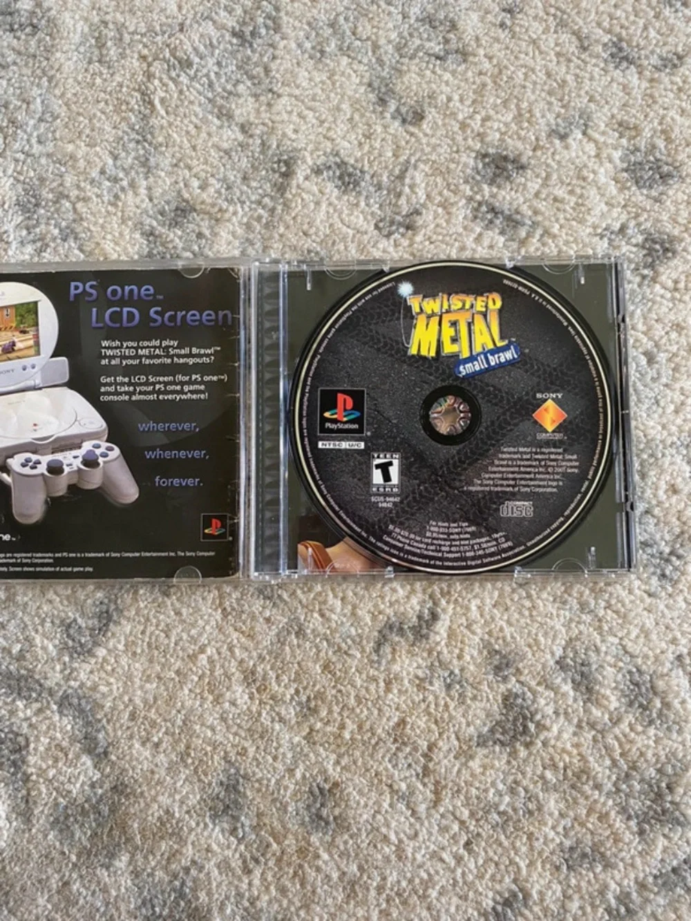 RARE Twisted Metal Black Label Small Brawl PS1 Game Tested Working Condition